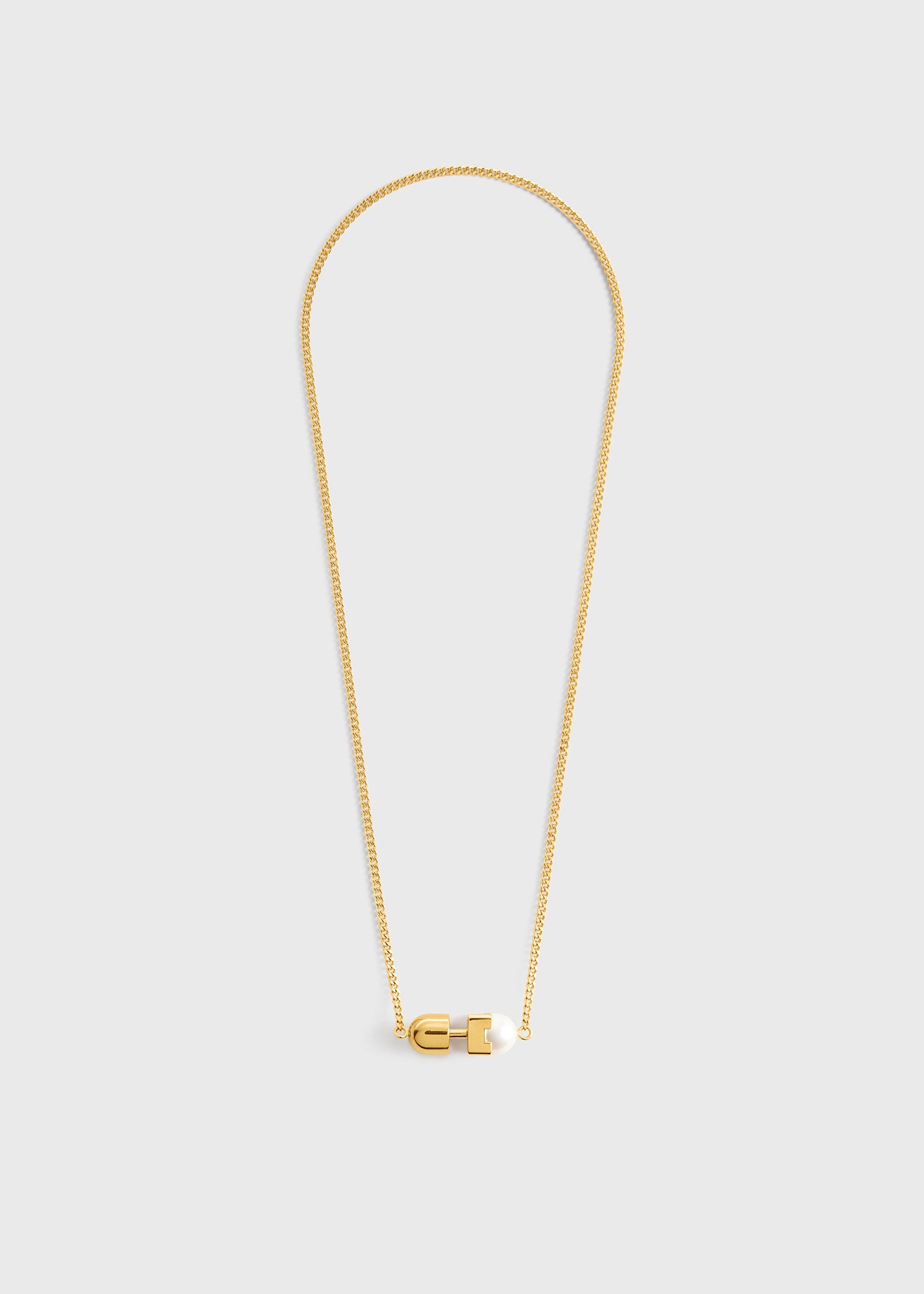 Faux pearl necklace white