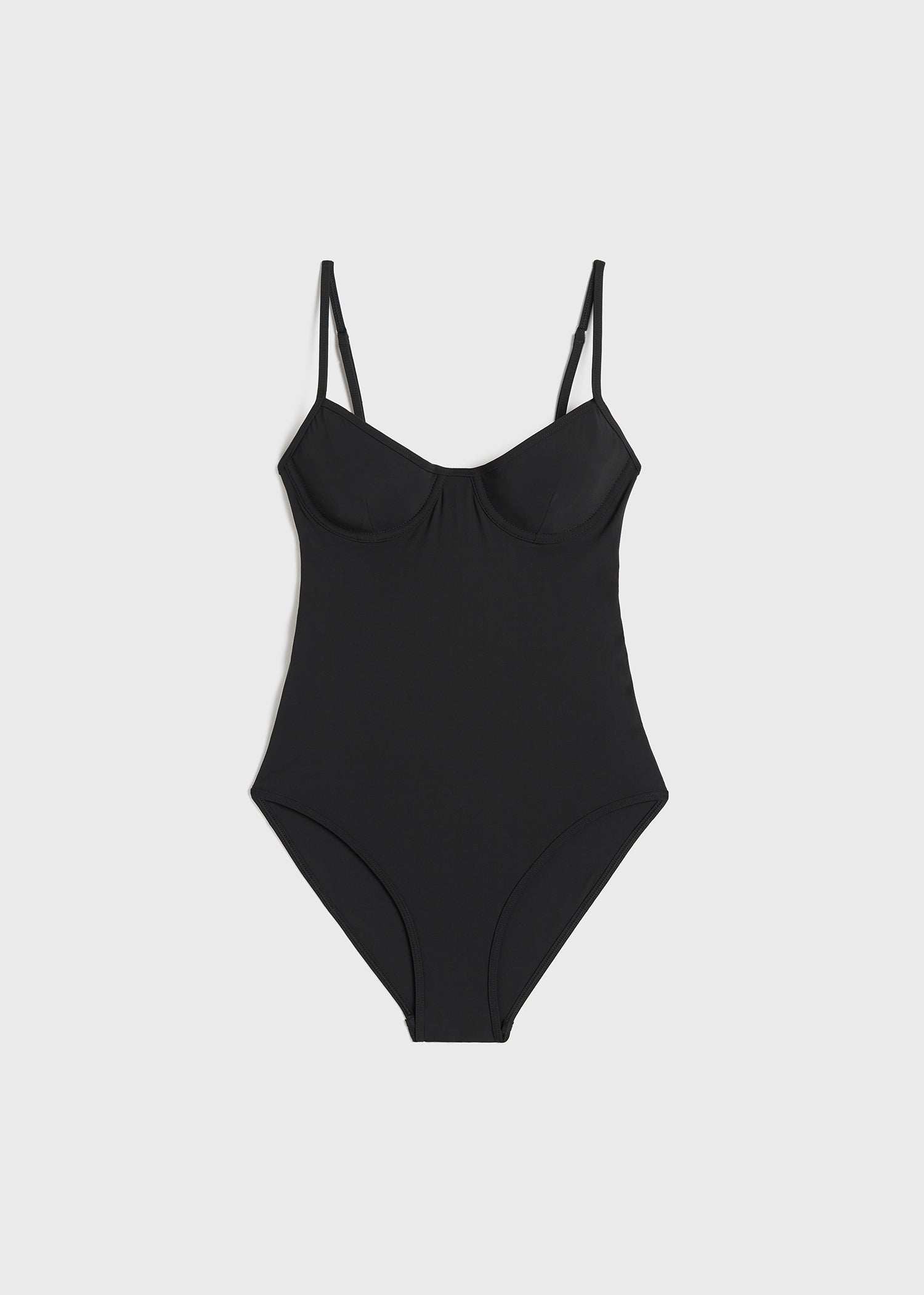 Half-cup swimsuit black
