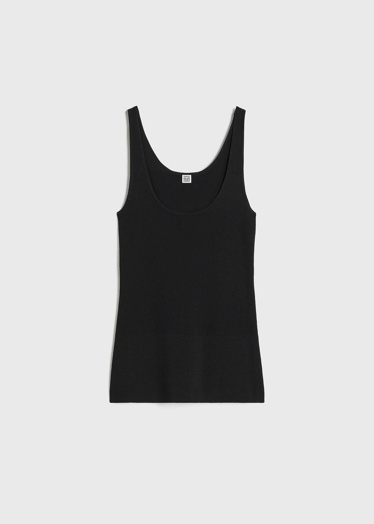 Compact knit tank black