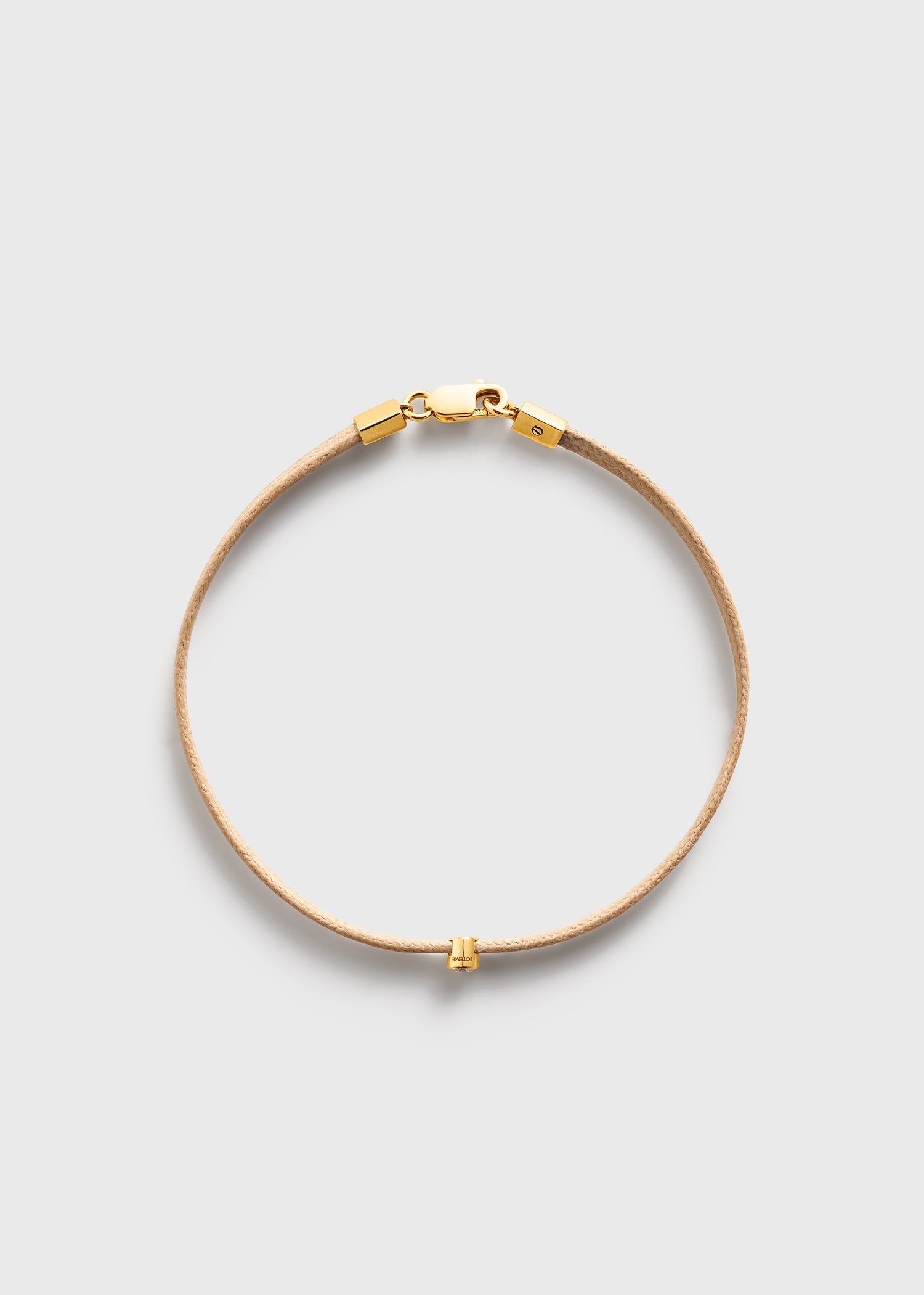 Mini diamond bracelet beige/gold