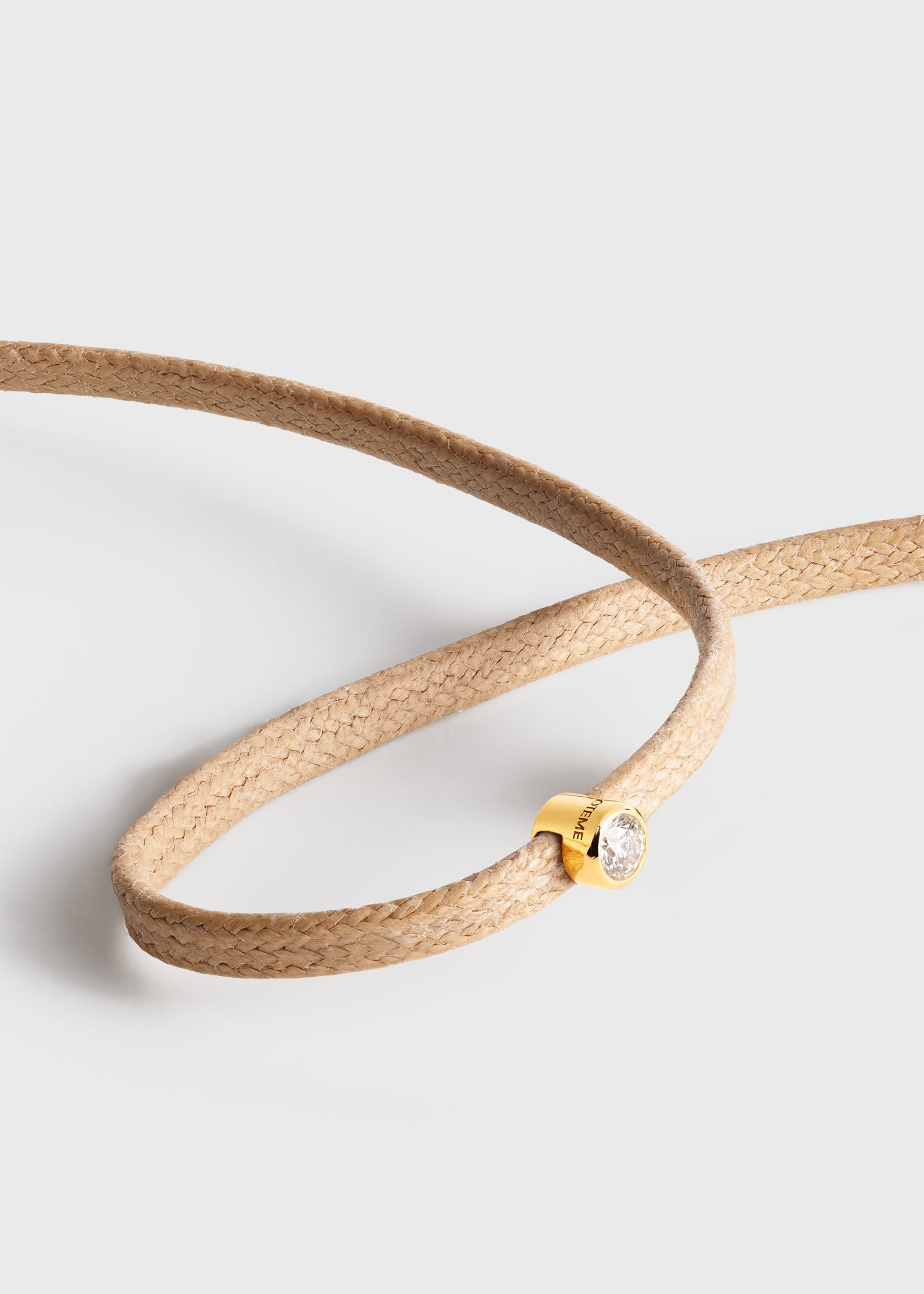 Mini diamond bracelet beige/gold