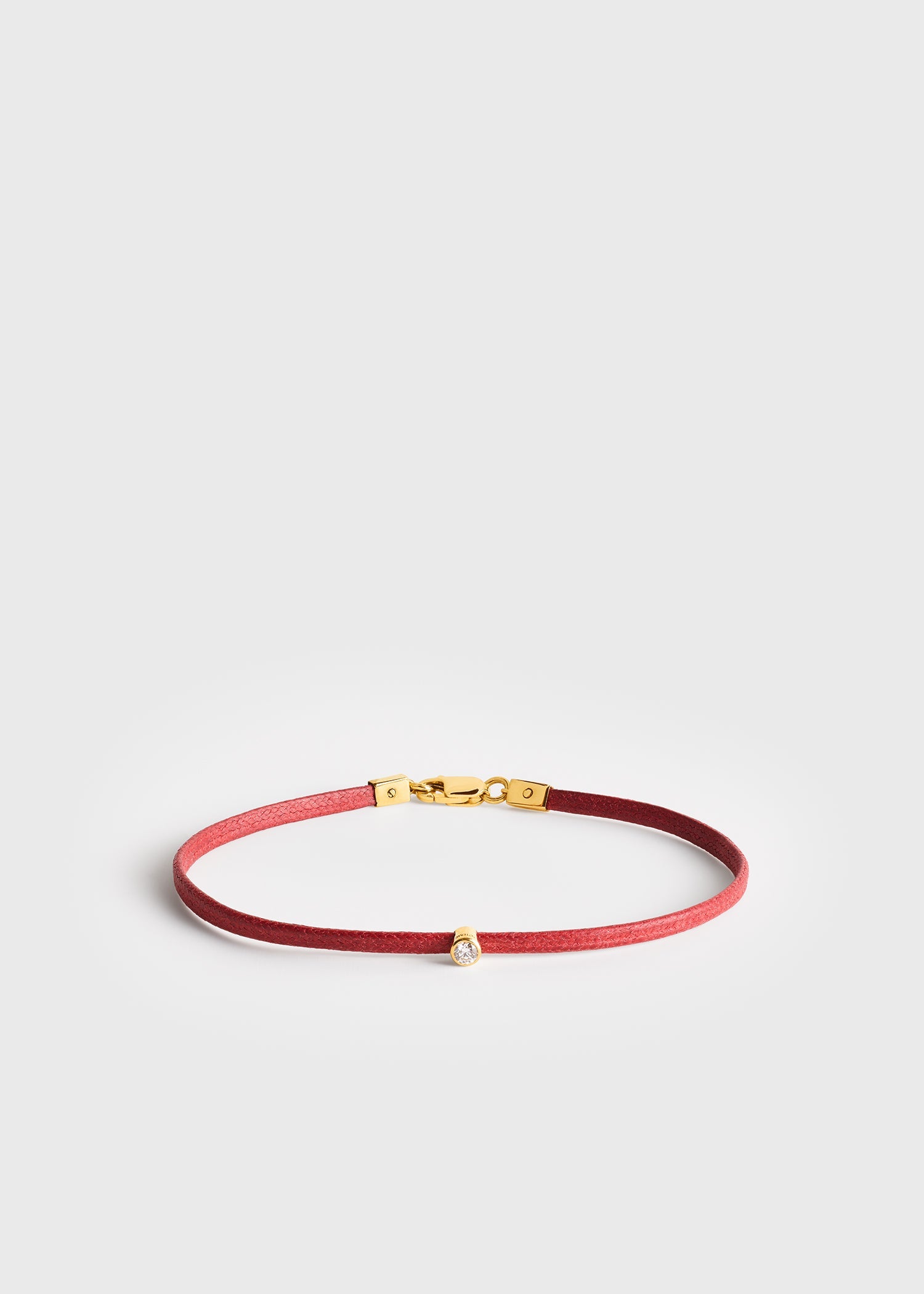 Mini diamond bracelet red/gold