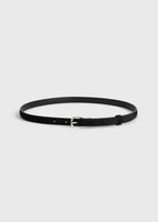 Thin suede belt black
