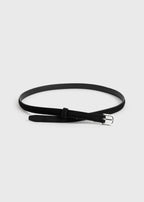 Thin suede belt black