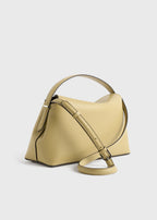 T-lock grained-leather top handle desert