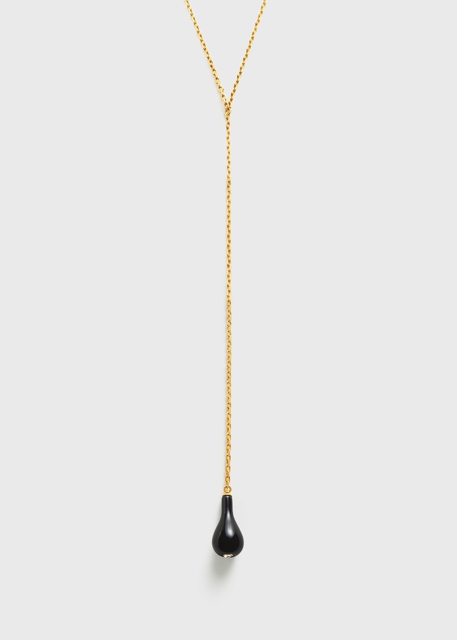 Onyx drop necklace black/gold