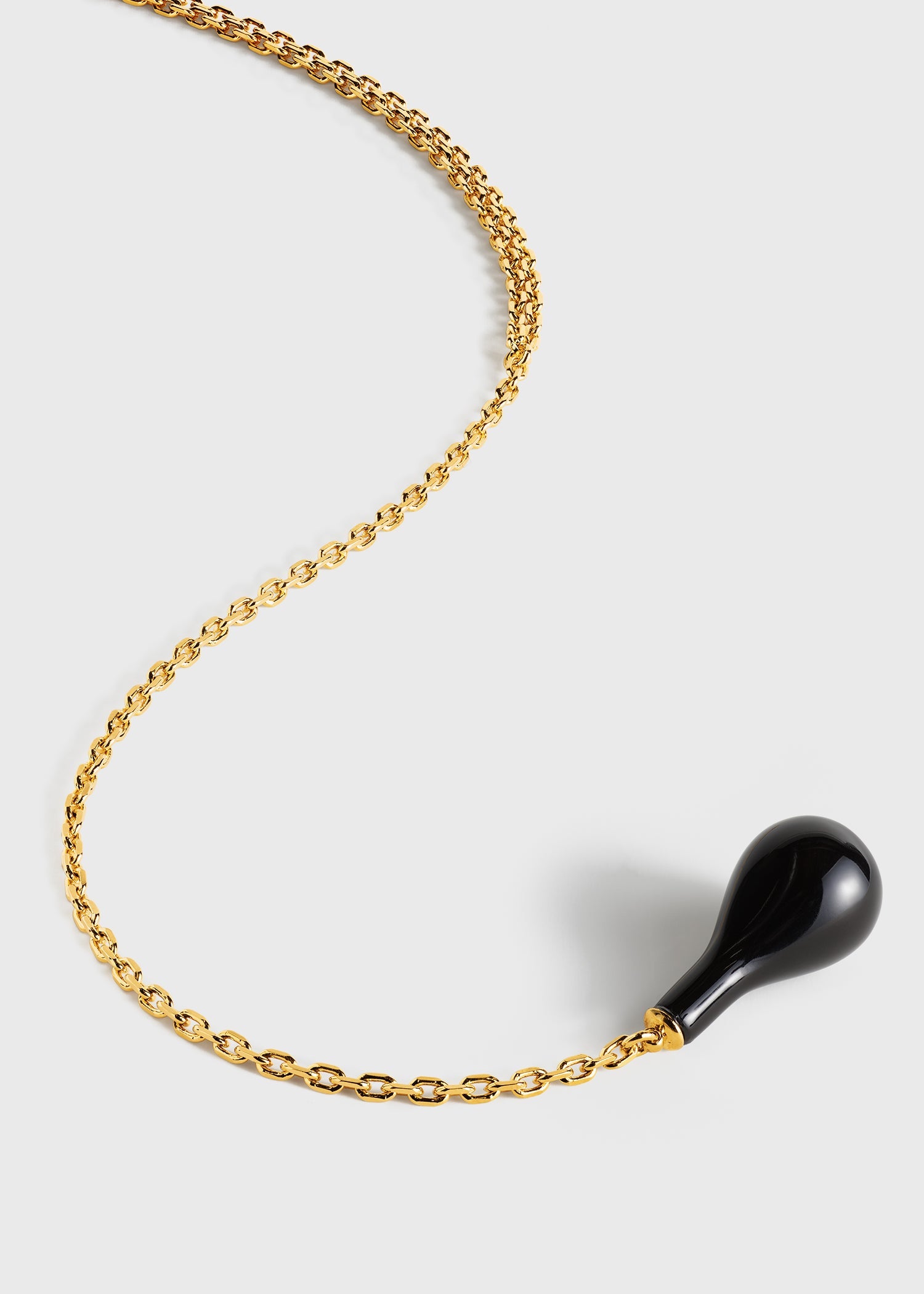 Onyx drop necklace black/gold