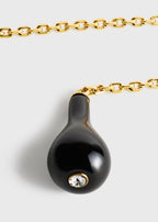 Onyx drop necklace black/gold