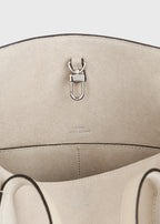 Suede lounge tote pearl