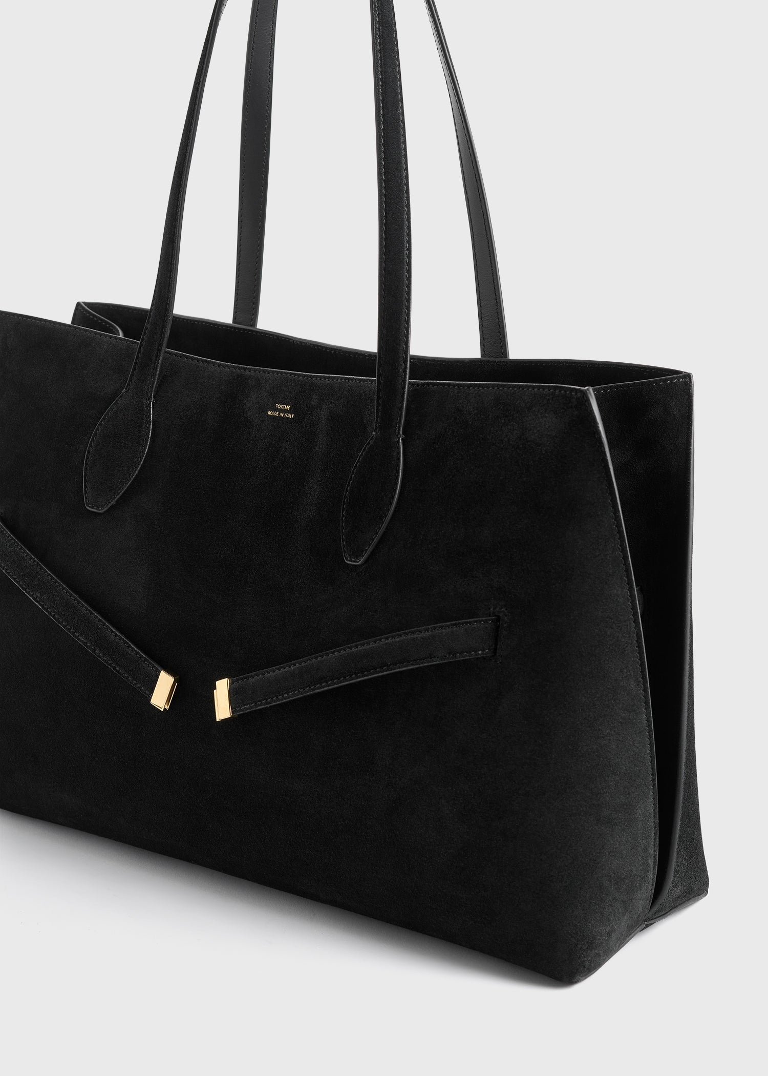 Suede lounge tote black