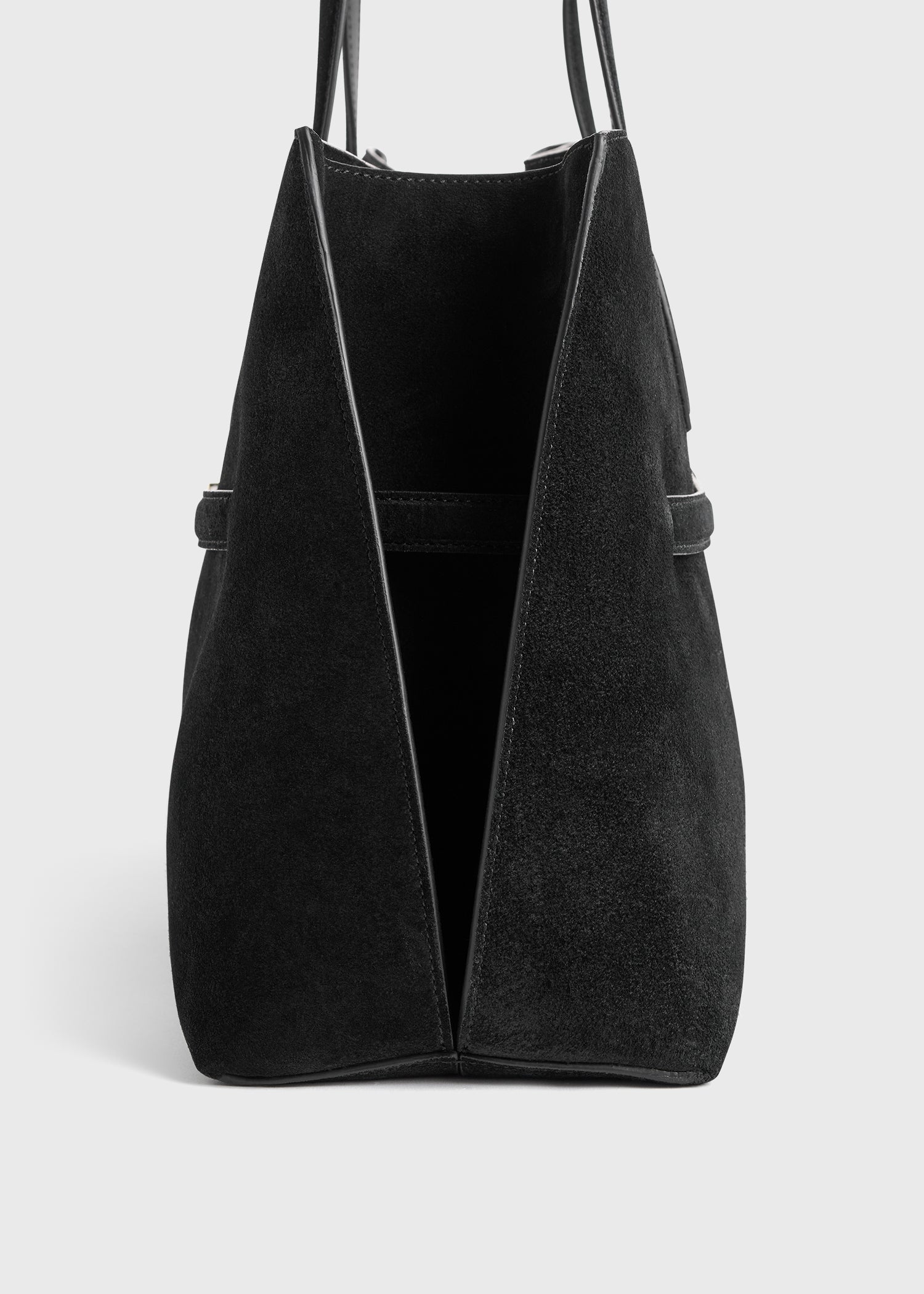 Suede lounge tote black