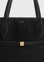 Suede lounge tote black