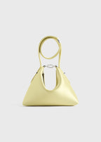 Bevel satin wristlet pale yellow