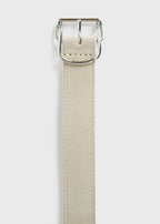 Swirl suede belt pearl