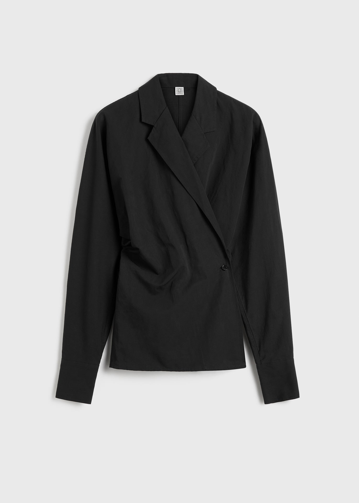 Wrap blouse black – TOTEME