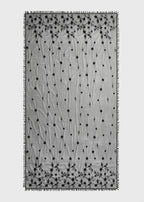 Floral tulle shawl black