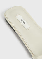 Leather crossover slides off-white