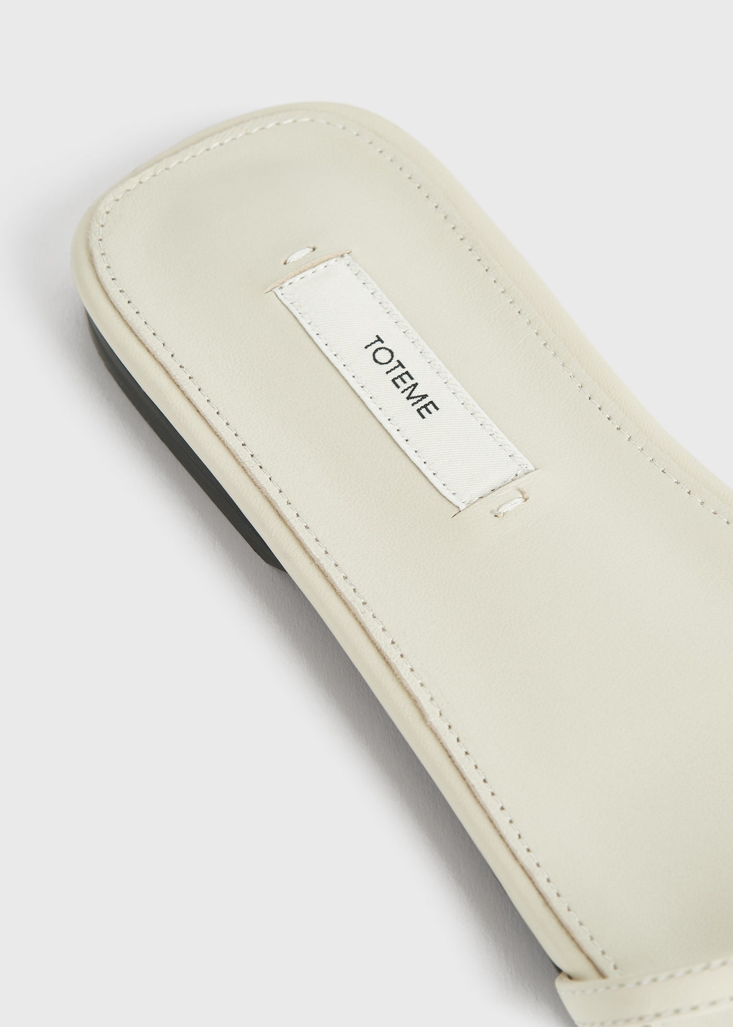 Leather crossover slides off-white