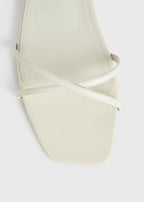 Leather crossover slides off-white