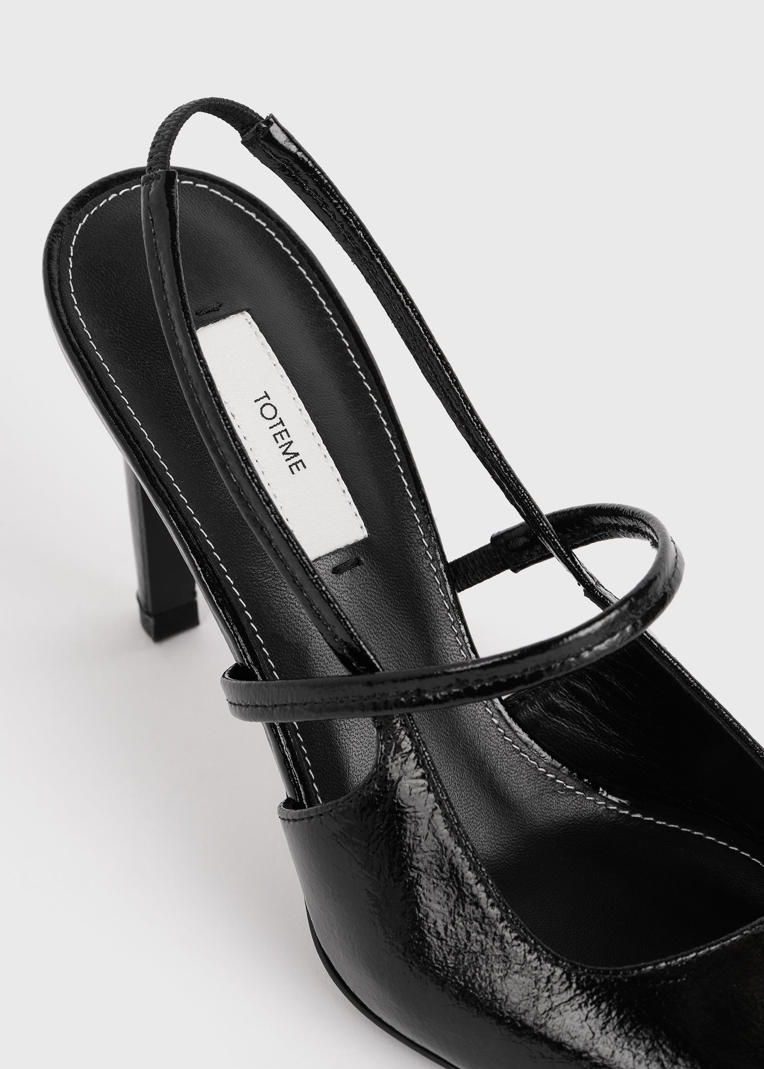 Naplack stiletto slingbacks black