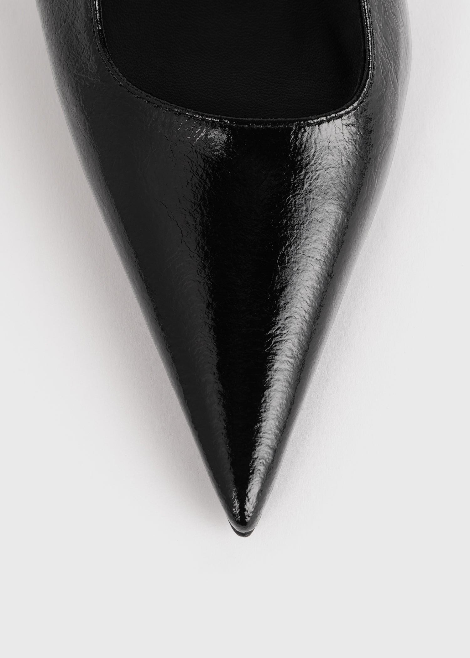 Naplack stiletto slingbacks black