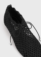 Crochet ballerinas black