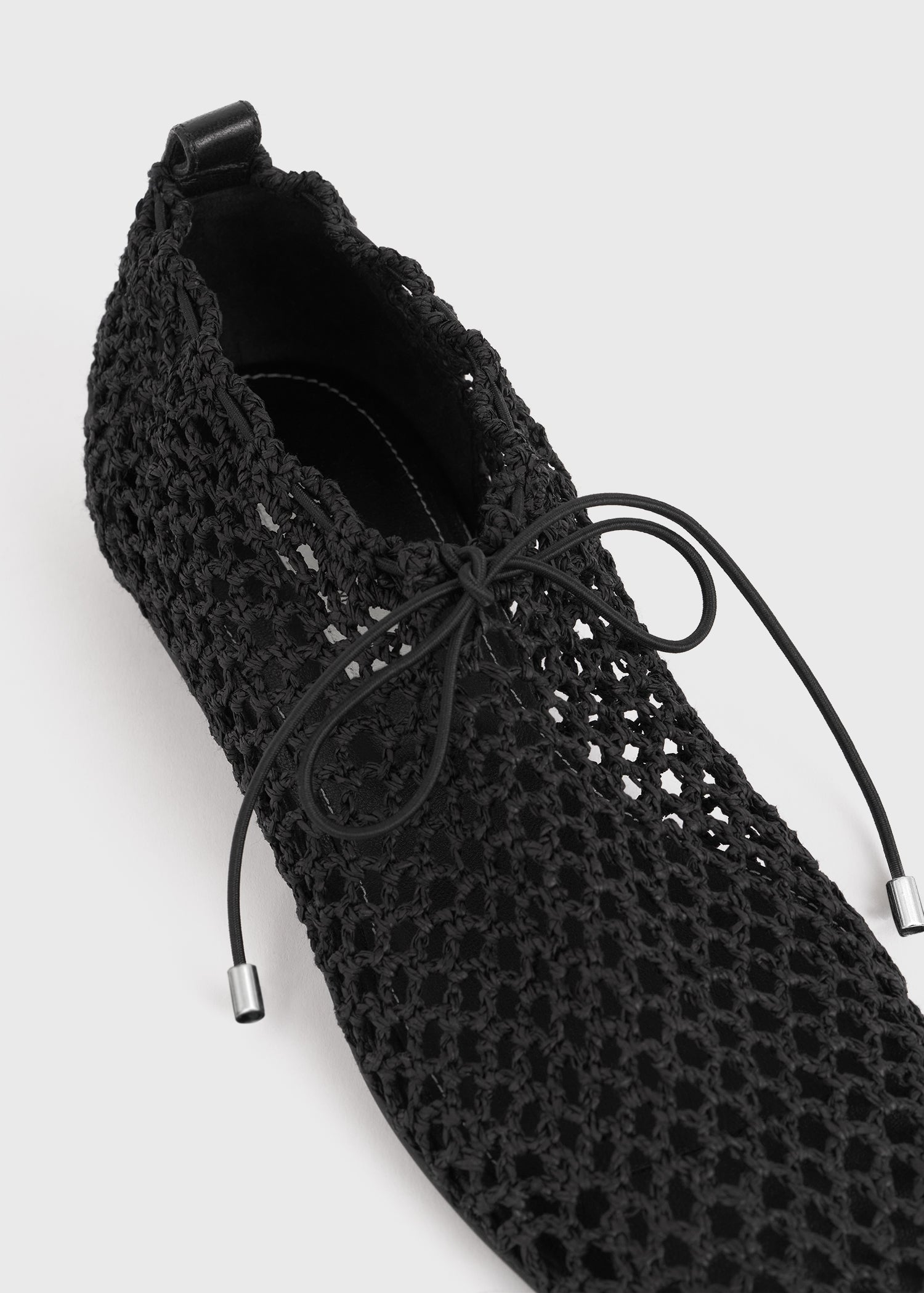Crochet ballerinas black