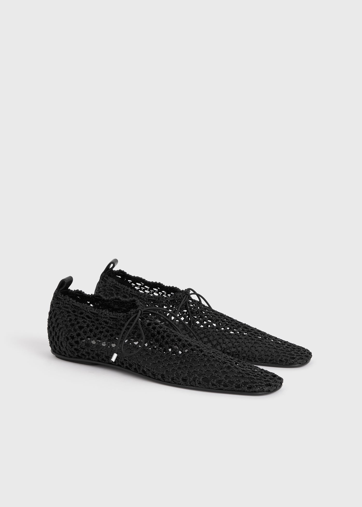 Crochet ballerinas black
