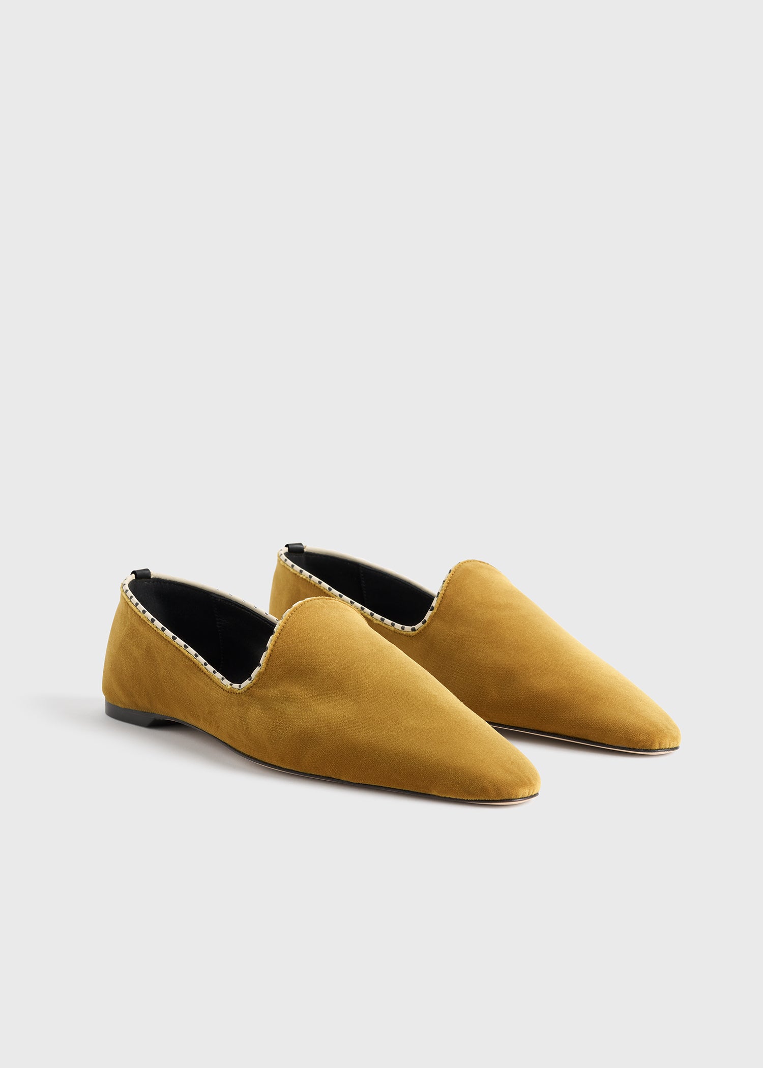 Velvet venetian slippers saffron
