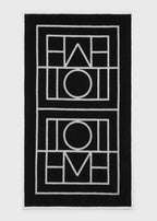 Monogram beach towel black/tofu