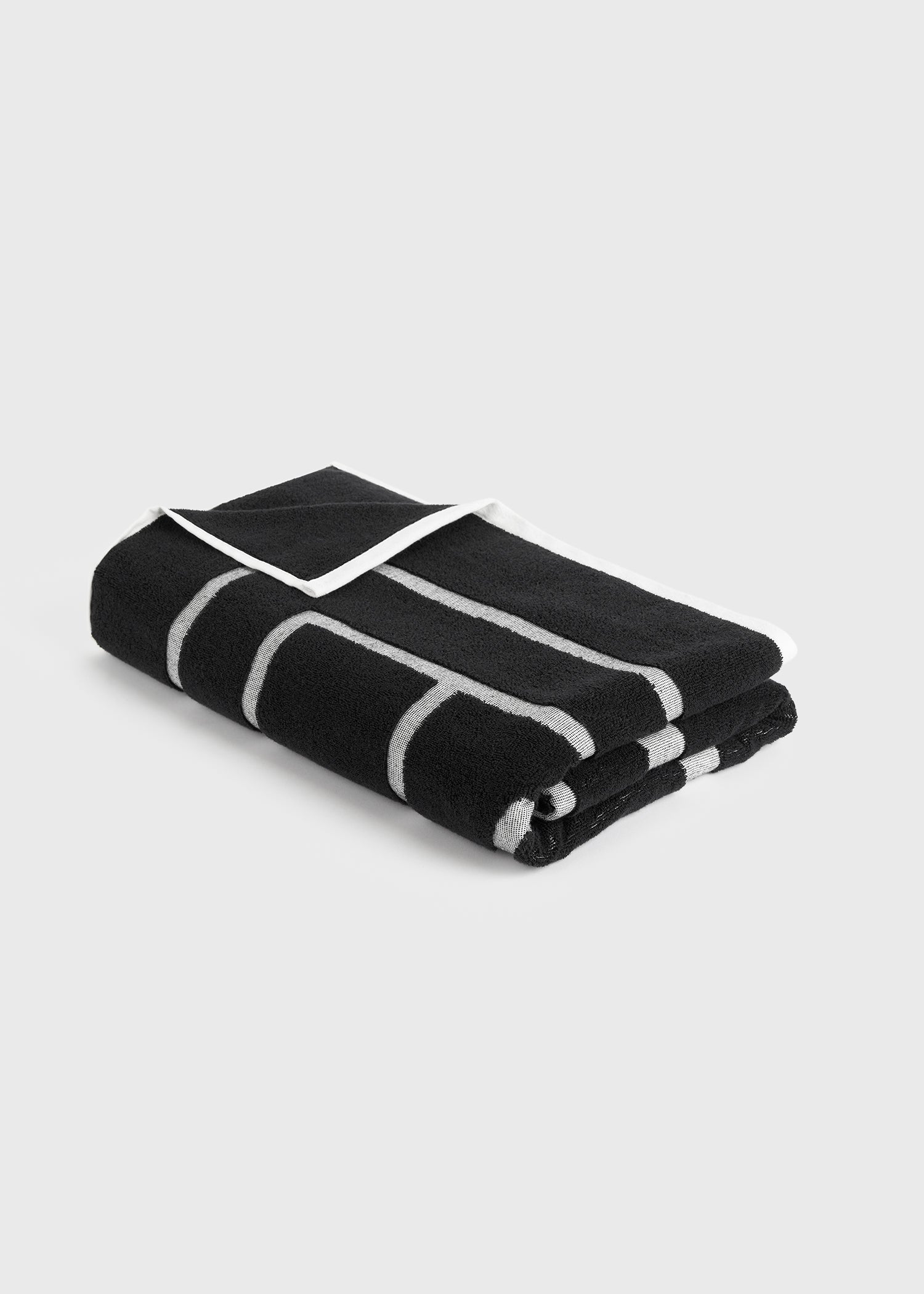 Monogram beach towel black/tofu