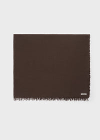 Light wool blanket scarf chocolate