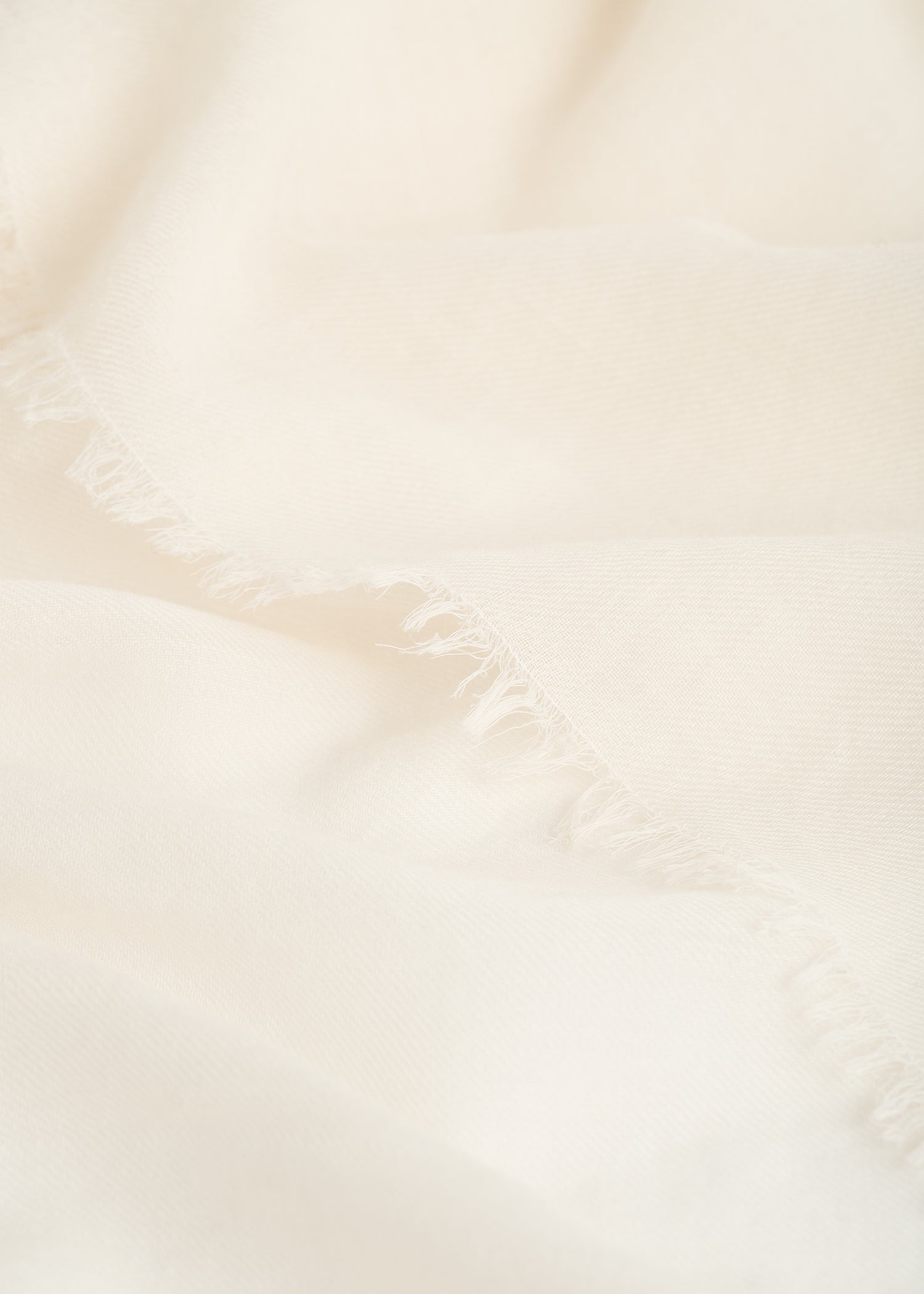 Light wool blanket scarf off-white