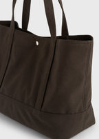 Beach tote dark brown