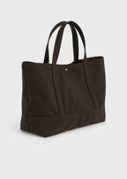 Beach tote dark brown