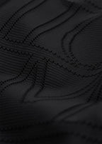 Monogram pointelle swimsuit black