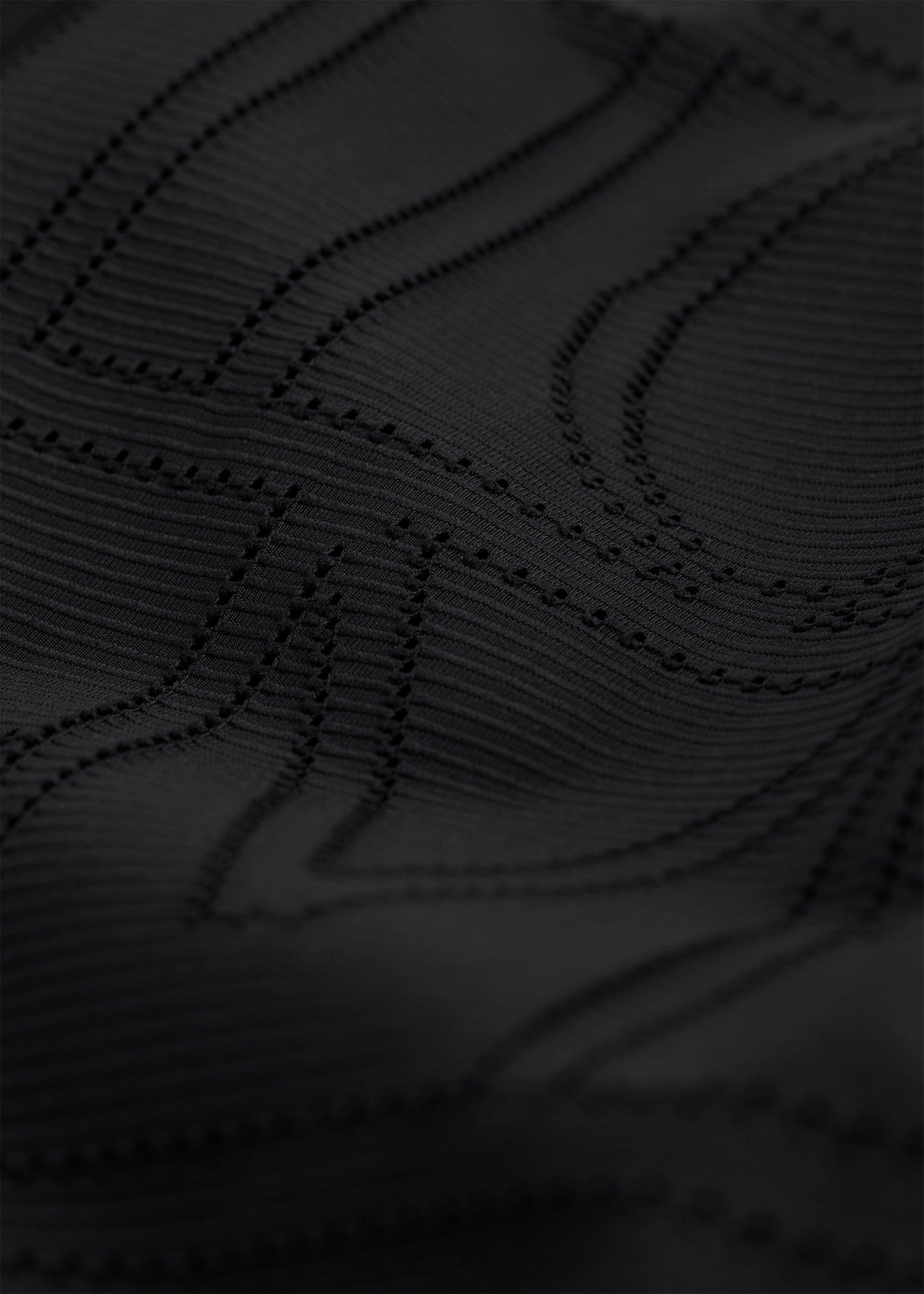 Monogram pointelle swimsuit black