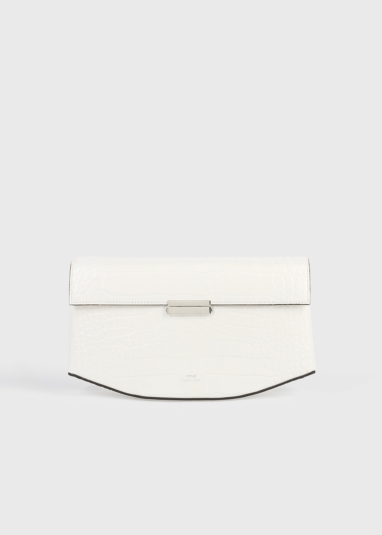 Clip croco-embossed shoulder off-white from Toteme - $1,490