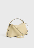 T-lock leather top handle champagne
