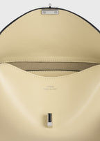 Mini T-lock leather clutch champagne