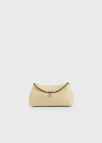 Mini T-lock leather clutch champagne