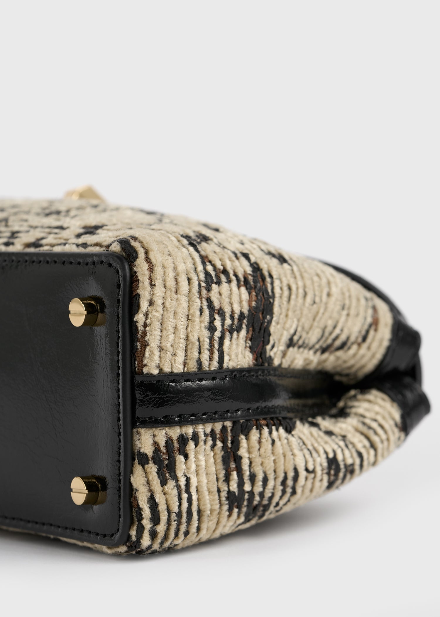 Mini T-lock paisley clutch rye/black