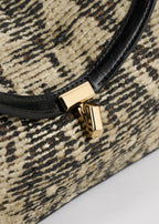 Mini T-lock paisley clutch rye/black