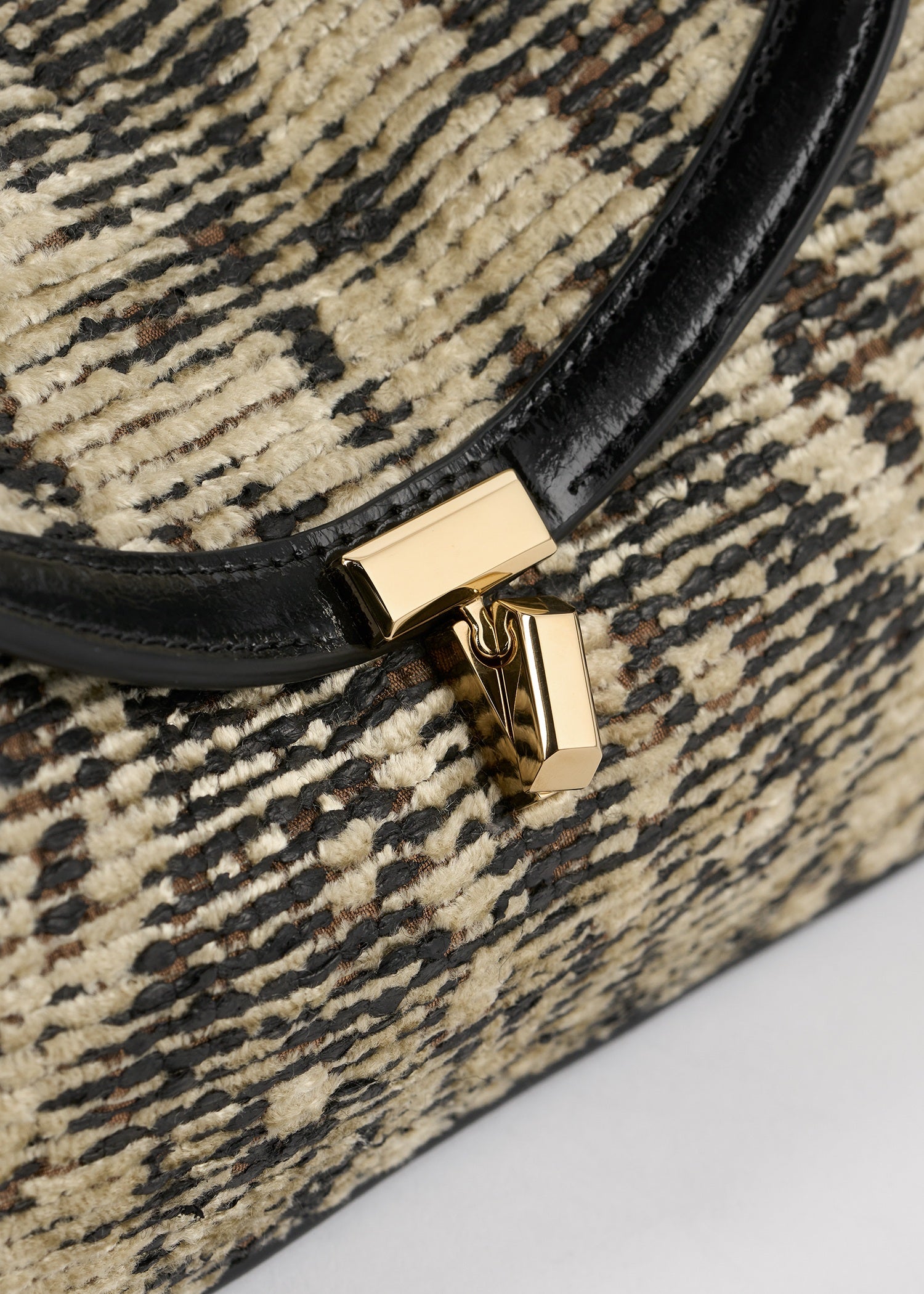 Mini T-lock paisley clutch rye/black