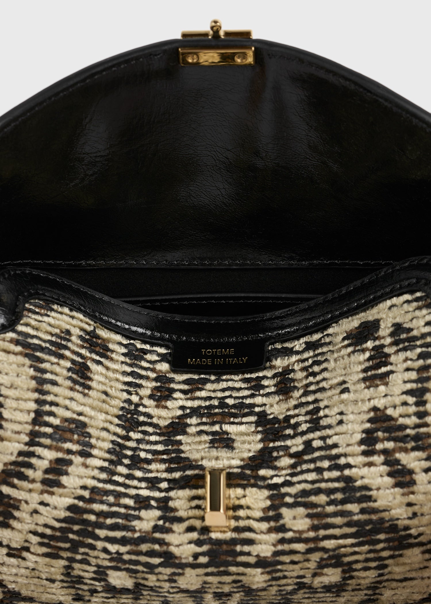 Mini T-lock paisley clutch rye/black