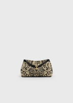 Mini T-lock paisley clutch rye/black