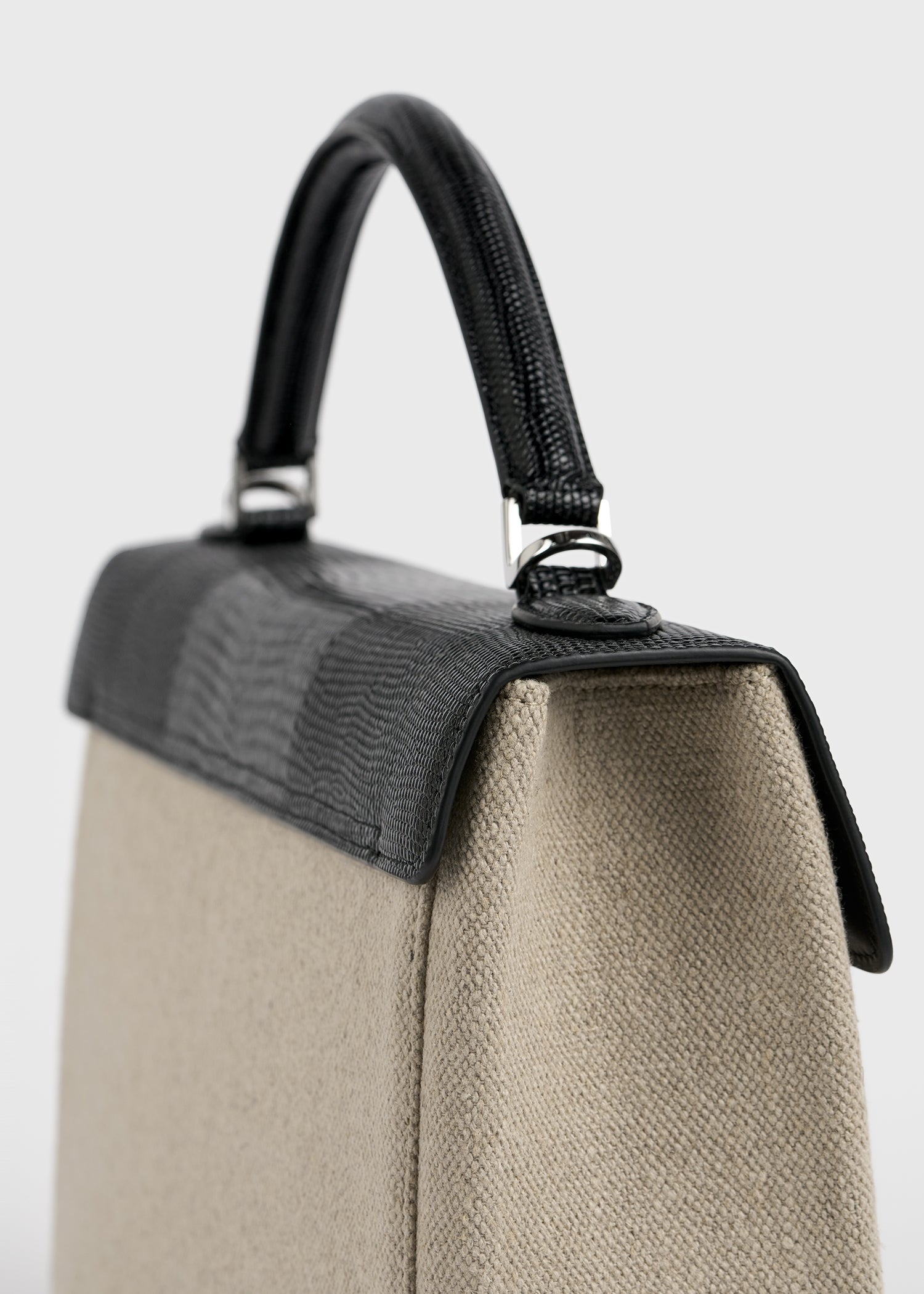Clip canvas top handle beige/black