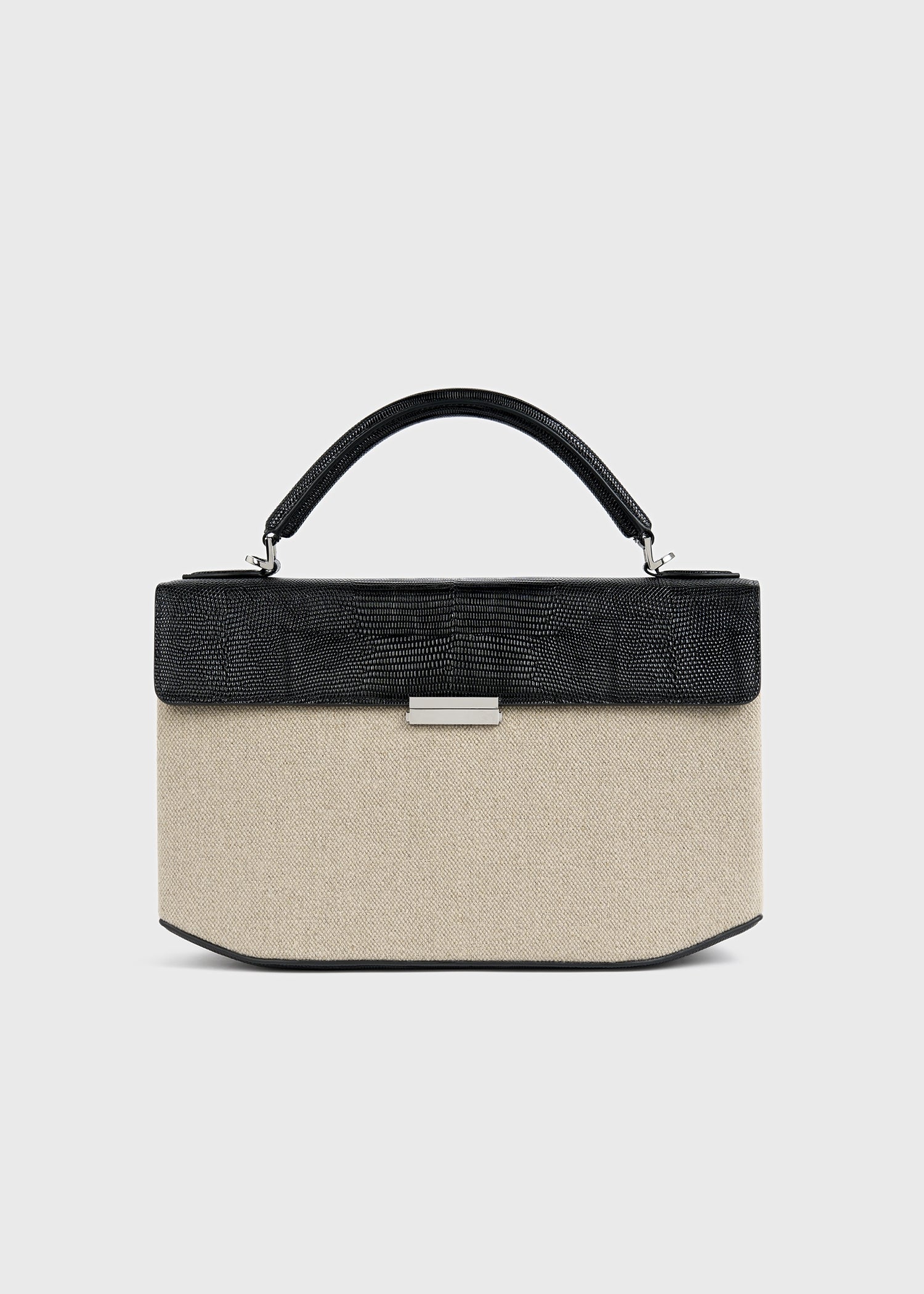 Clip canvas top handle beige/black