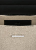 Clip canvas clutch beige/black
