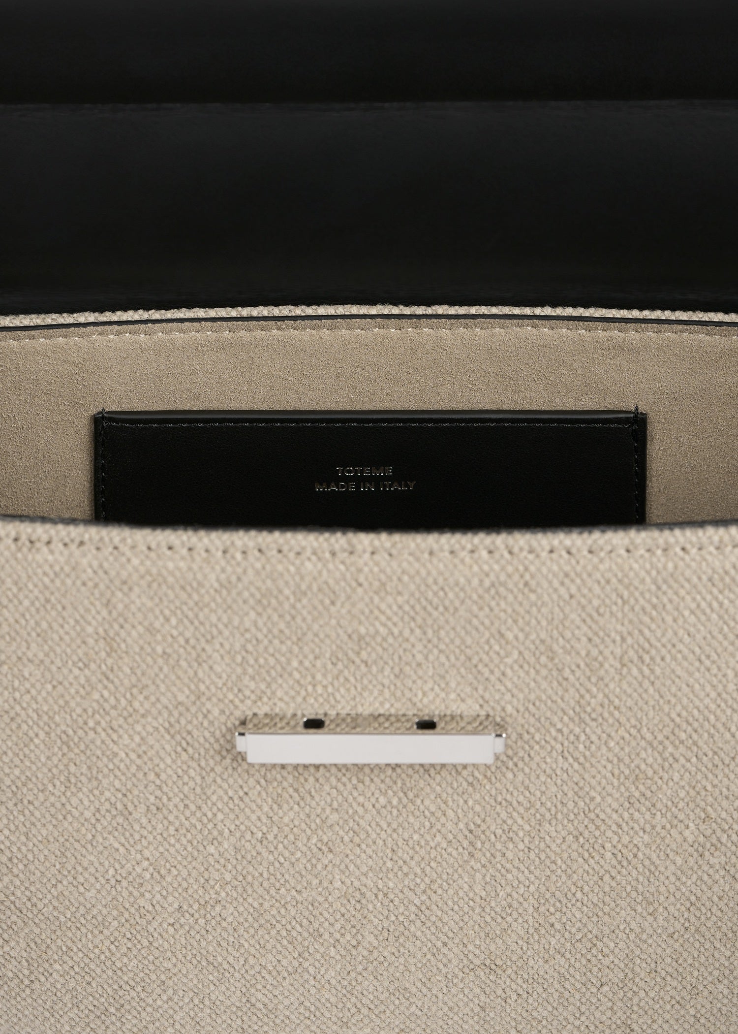 Clip canvas clutch beige/black